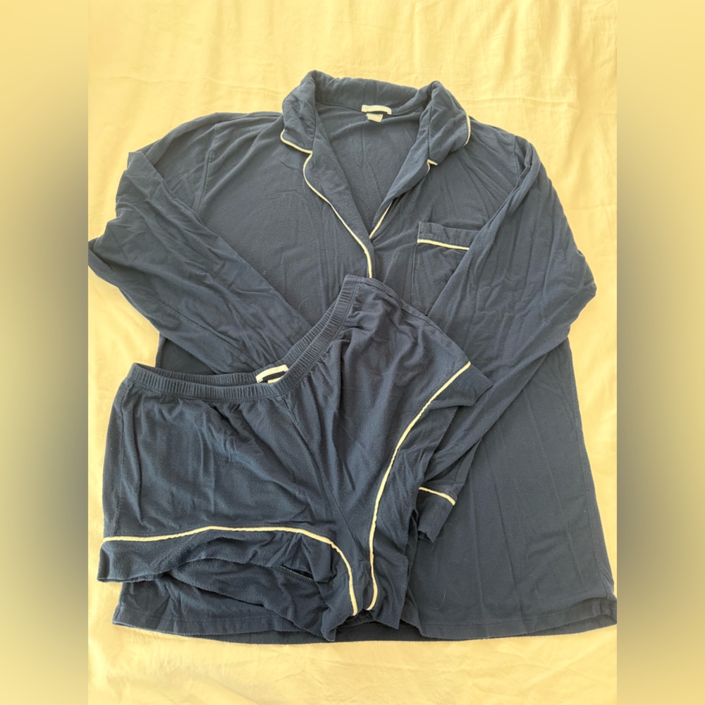 Eberjey Women's Navy Blue Pajama Set GUC 0531